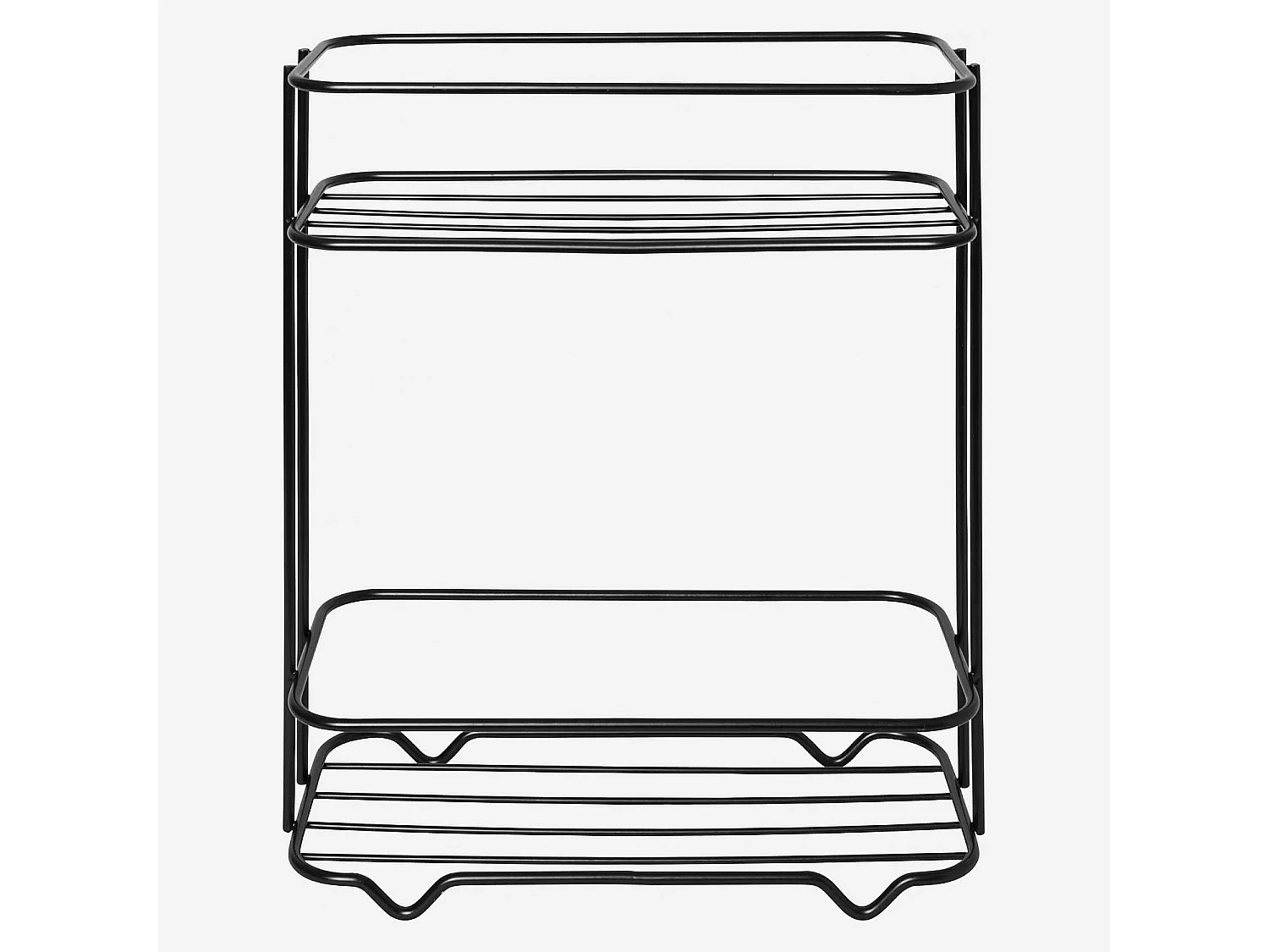 Panier de bain 2 étagères en métal - Noir