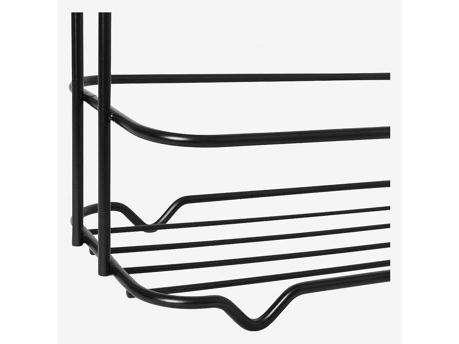 Panier de bain 2 étagères en métal - Noir