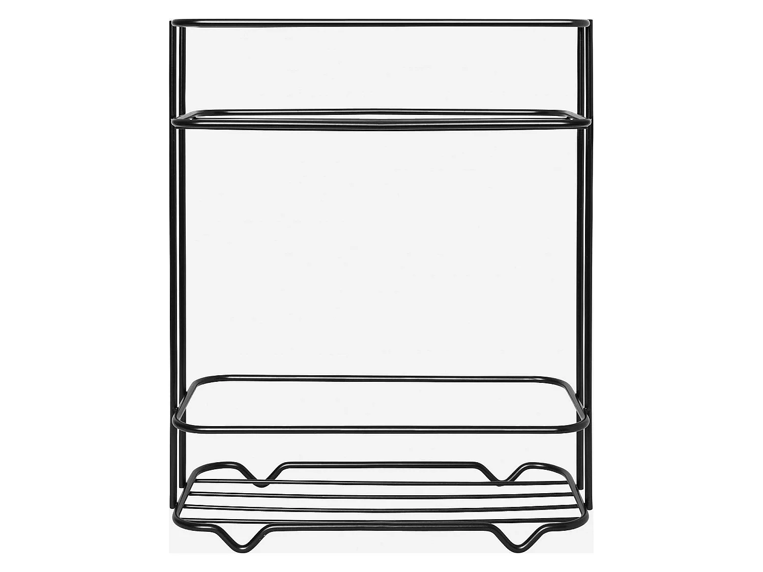 Habitat - Panier de bain 2 étagères en métal - Noir - Atela