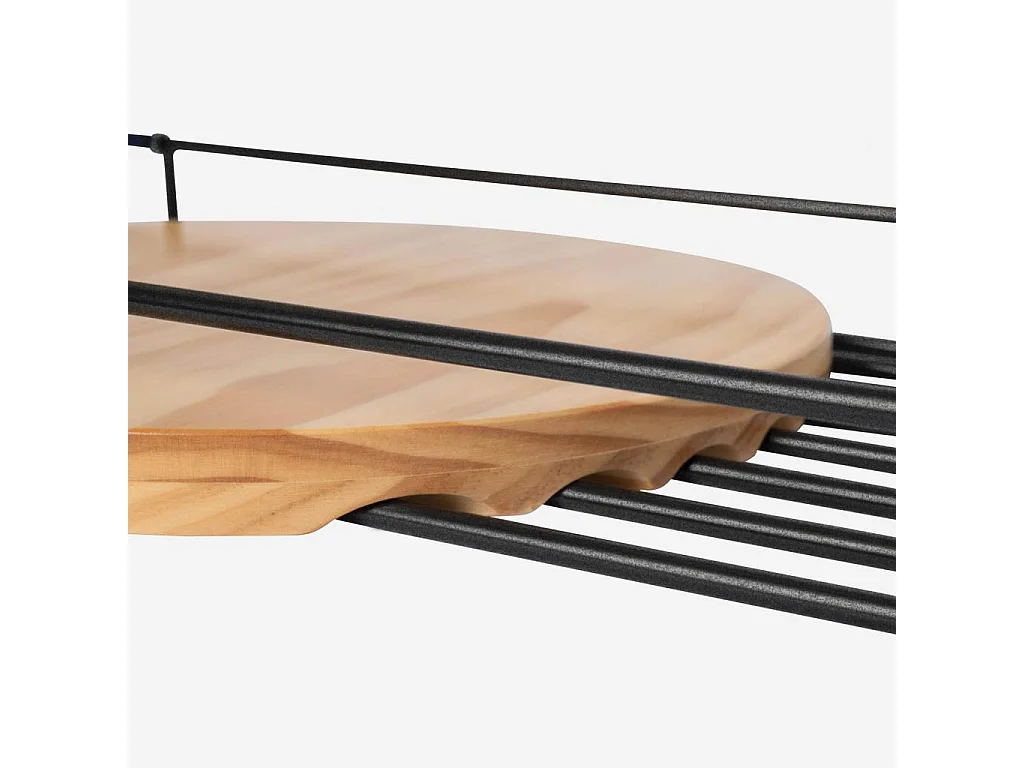 Habitat - Pont de bain en métal - 70 x 25 x 4 cm - Noir - Alicia