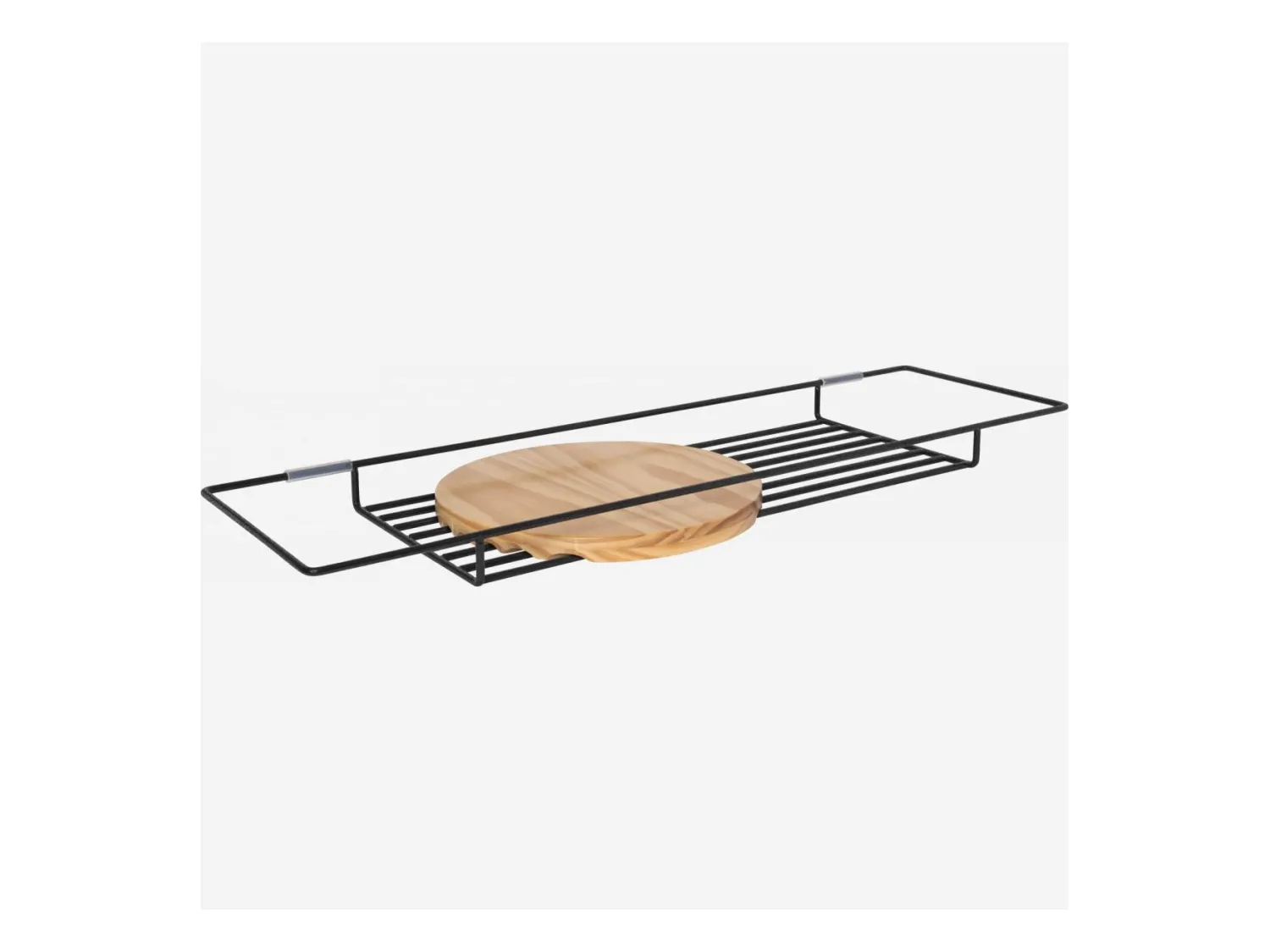 Habitat - Pont de bain en métal - 70 x 25 x 4 cm - Noir - Alicia