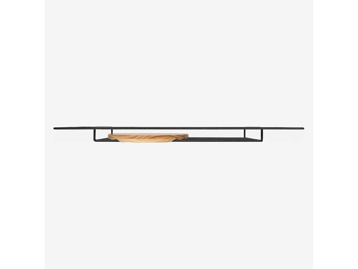 Pont de bain en métal - 70 x 25 x 4 cm - Noir