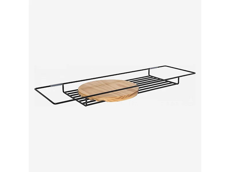 Habitat - Pont de bain en métal - 70 x 25 x 4 cm - Noir - Alicia