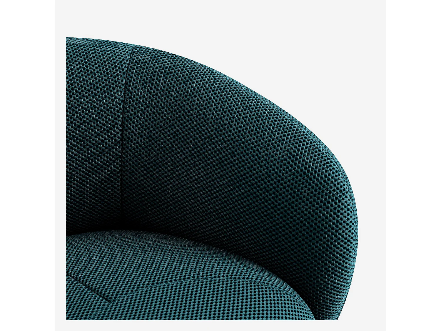 Habitat - Fauteuil pivotant en tissu 3D - Bleu canard - Somio