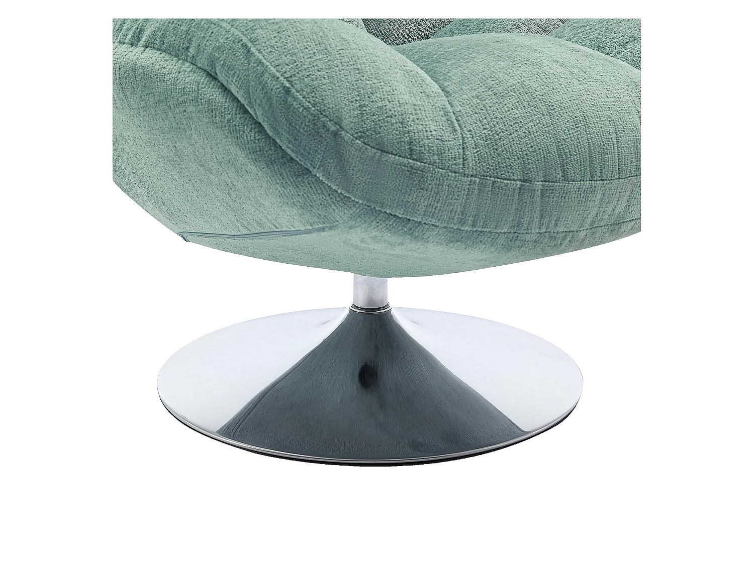 Habitat - Fauteuil pivotant en tissu chenille et métal chromé - Bleu ciel - Mogliano