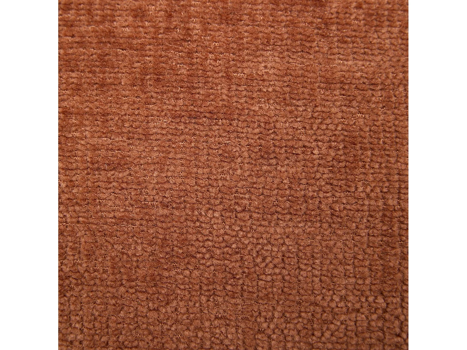 Fauteuil pivotant en tissu chenille et métal chromé - Terracotta