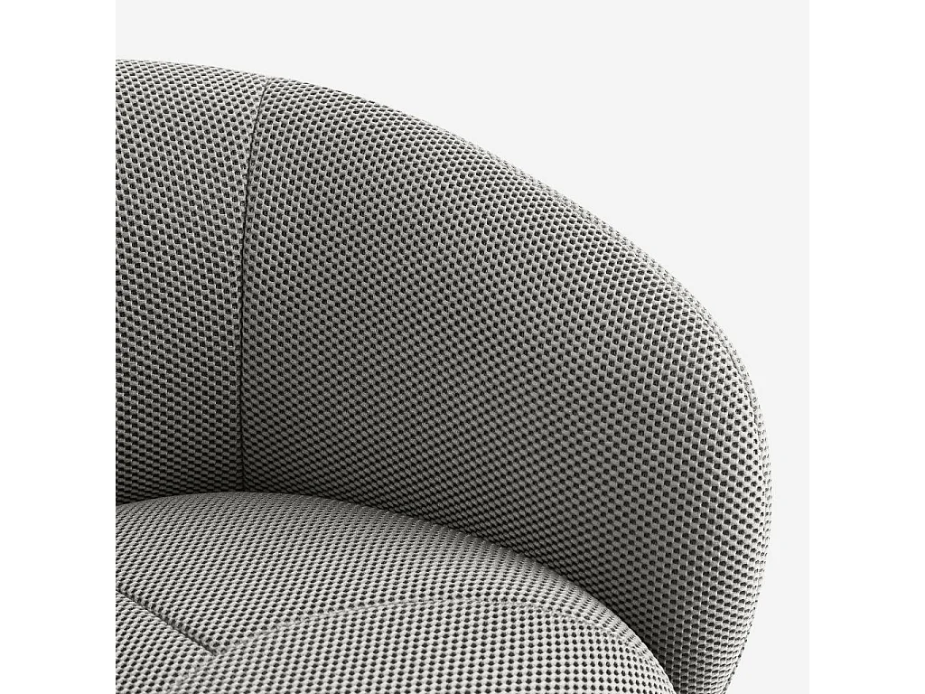 Habitat - Fauteuil pivotant en tissu 3D - Gris platine - Somio