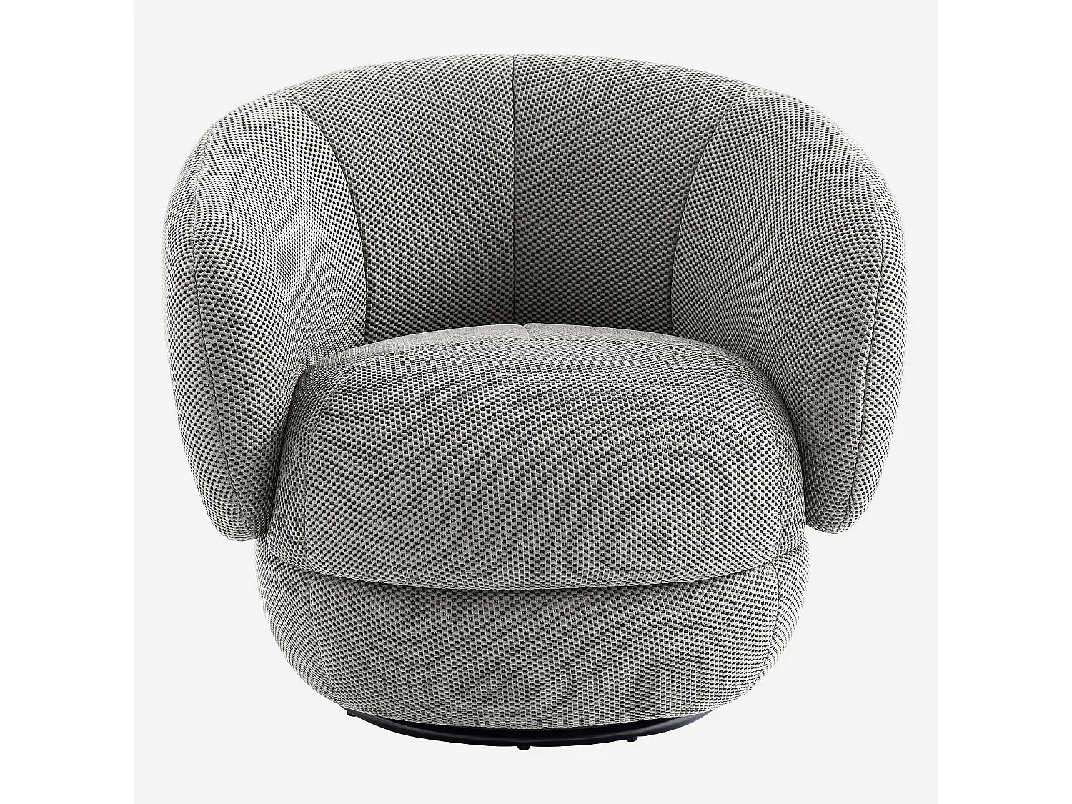 Habitat - Fauteuil pivotant en tissu 3D - Gris platine - Somio