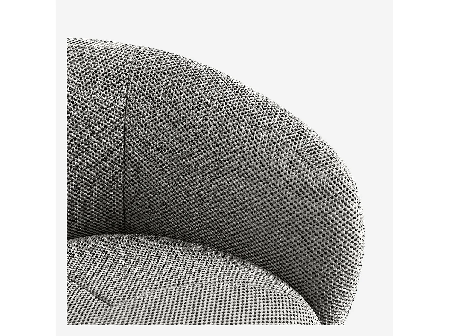 Habitat - Fauteuil pivotant en tissu 3D - Gris platine - Somio