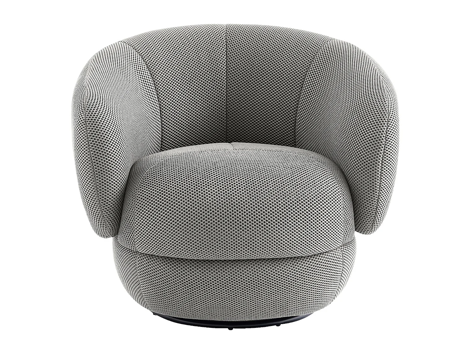 Habitat - Fauteuil pivotant en tissu 3D - Gris platine - Somio