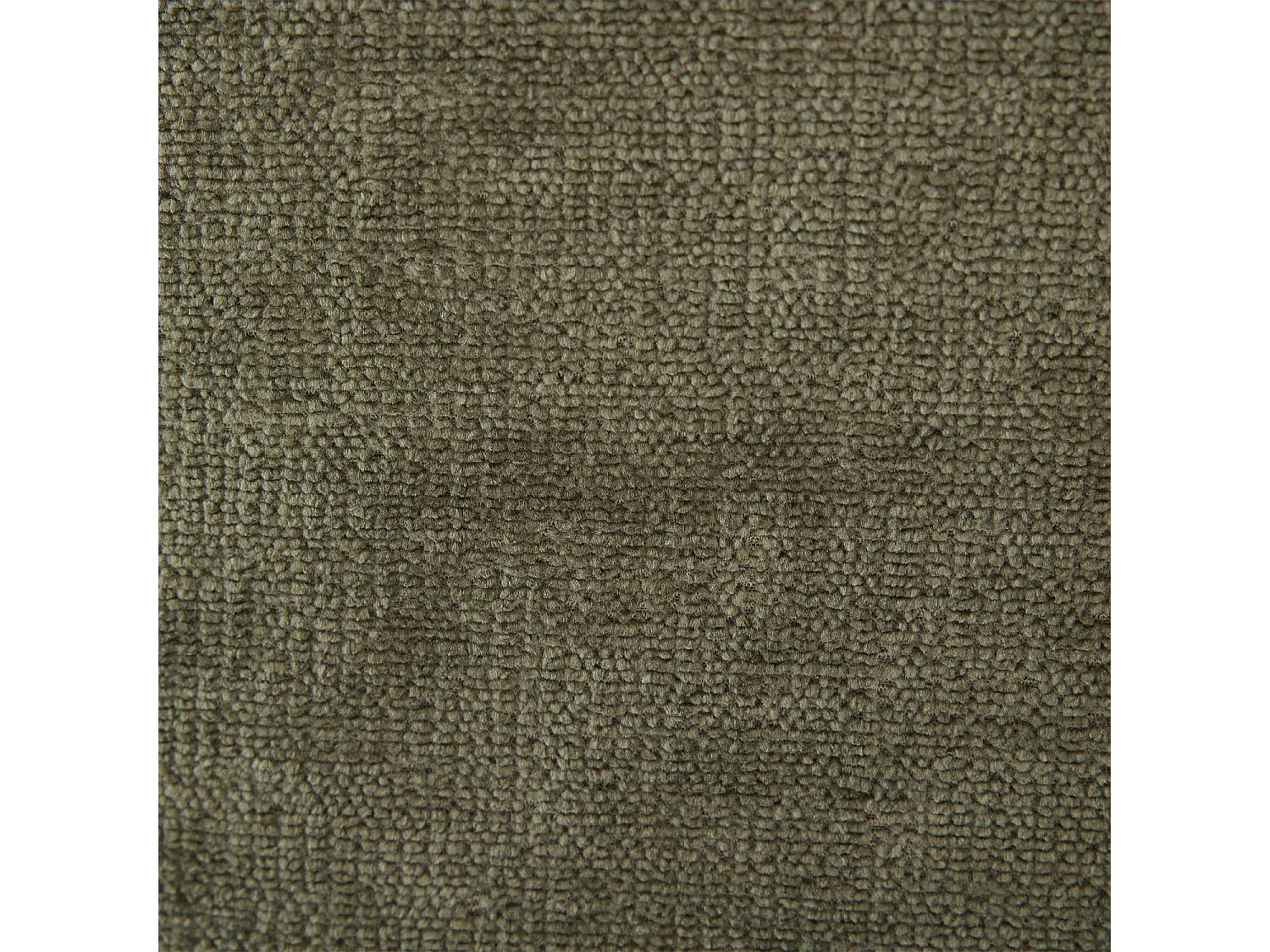 Fauteuil pivotant en tissu chenille et métal noir mat - Vert kaki et noir