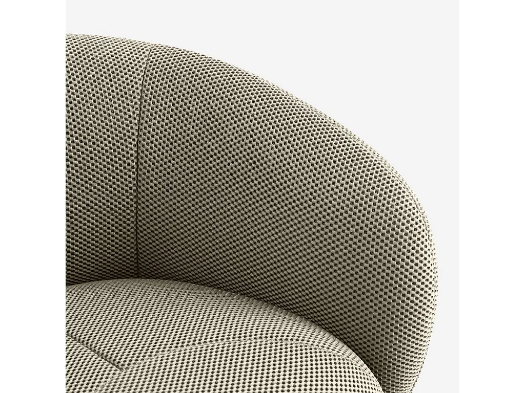 Habitat - Fauteuil pivotant en tissu 3D - Sable - Somio