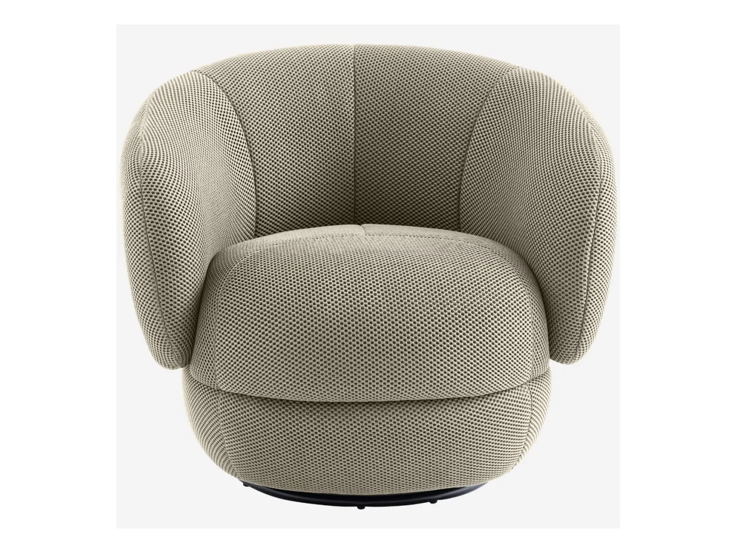 Habitat - Fauteuil pivotant en tissu 3D - Sable - Somio