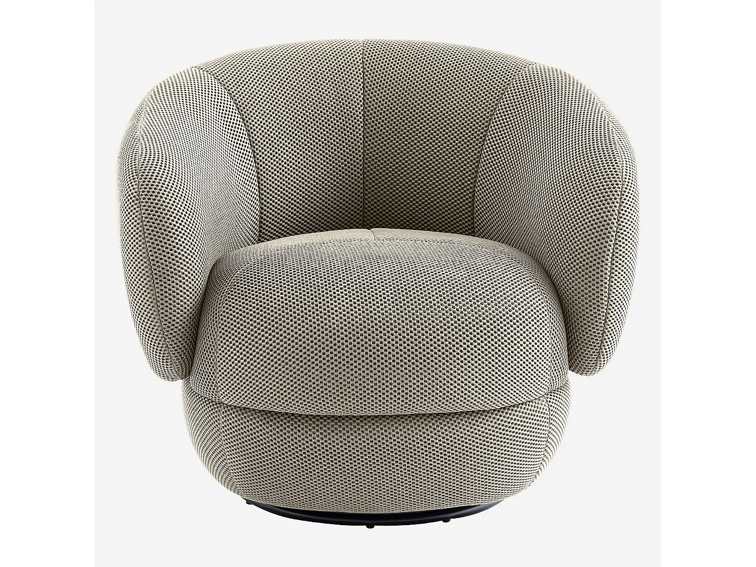 Habitat - Fauteuil pivotant en tissu 3D - Sable - Somio