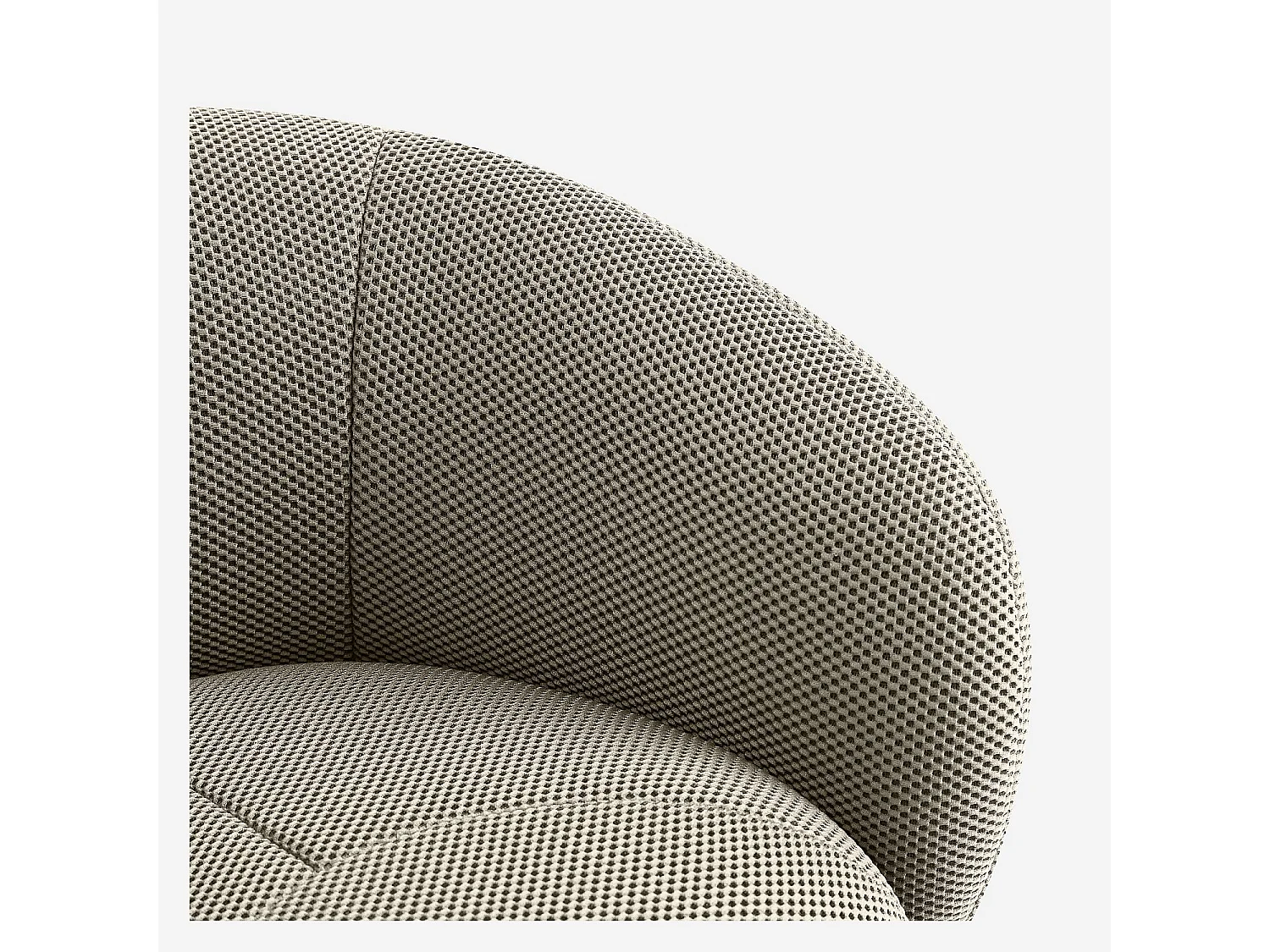 Habitat - Fauteuil pivotant en tissu 3D - Sable - Somio