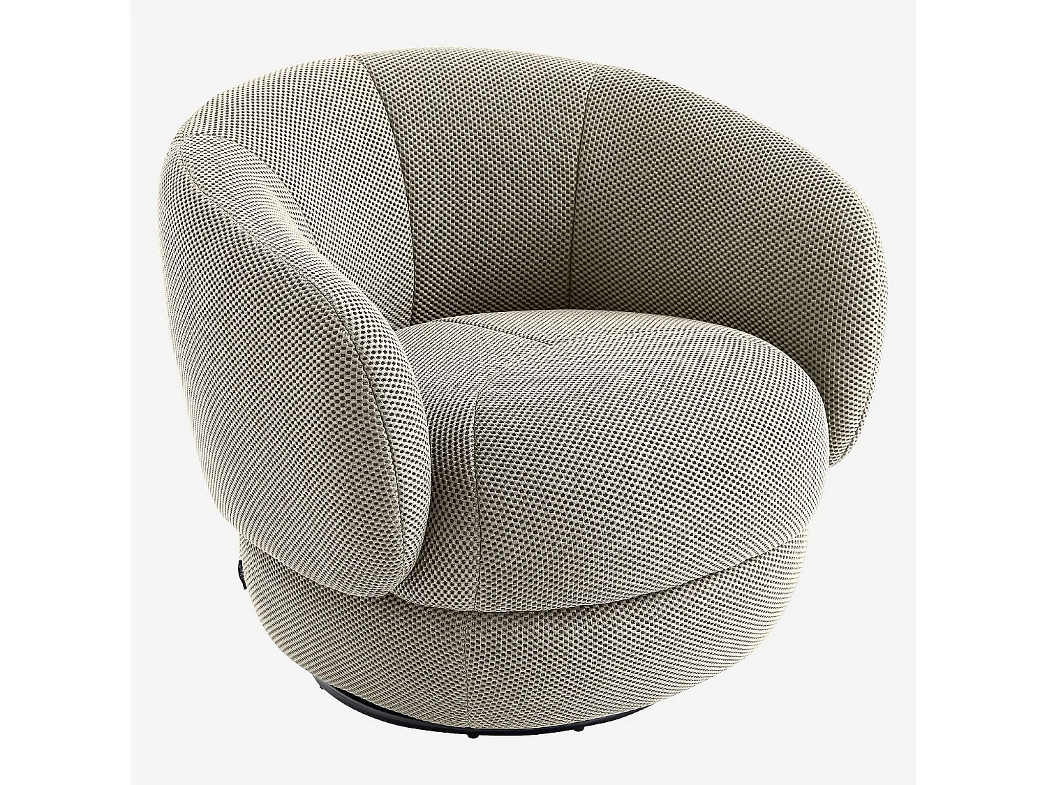 Habitat - Fauteuil pivotant en tissu 3D - Sable - Somio