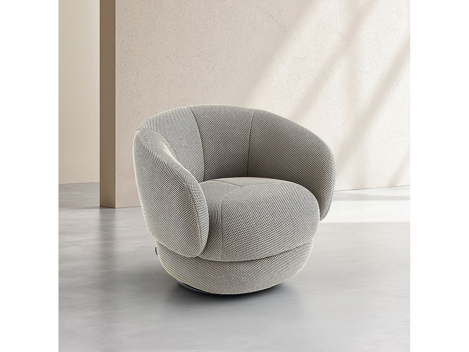 Fauteuil pivotant en tissu 3D - Sable