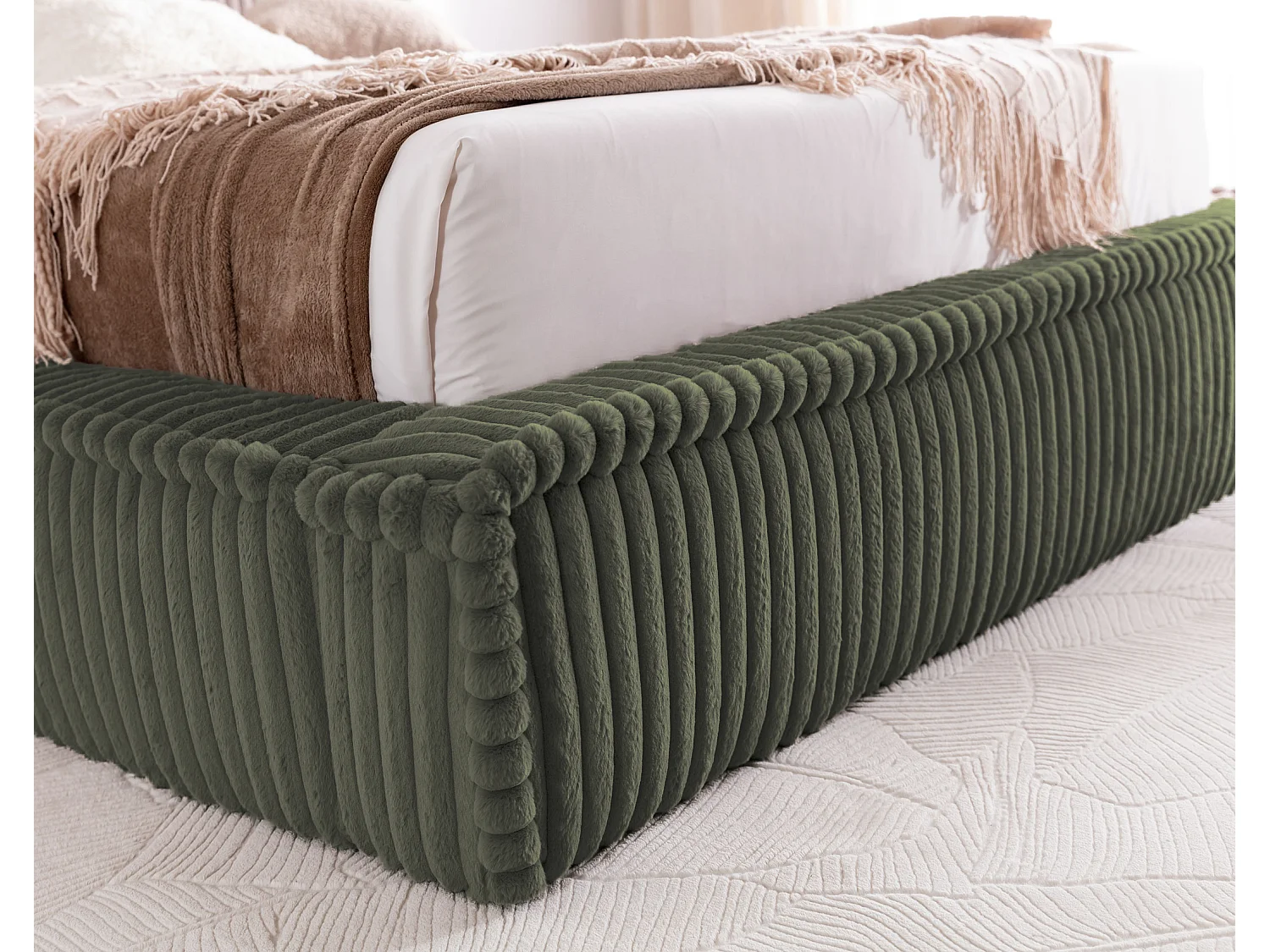 POLSTERBETT mit Bettkasten USB Torna 200x200 cm, Grün