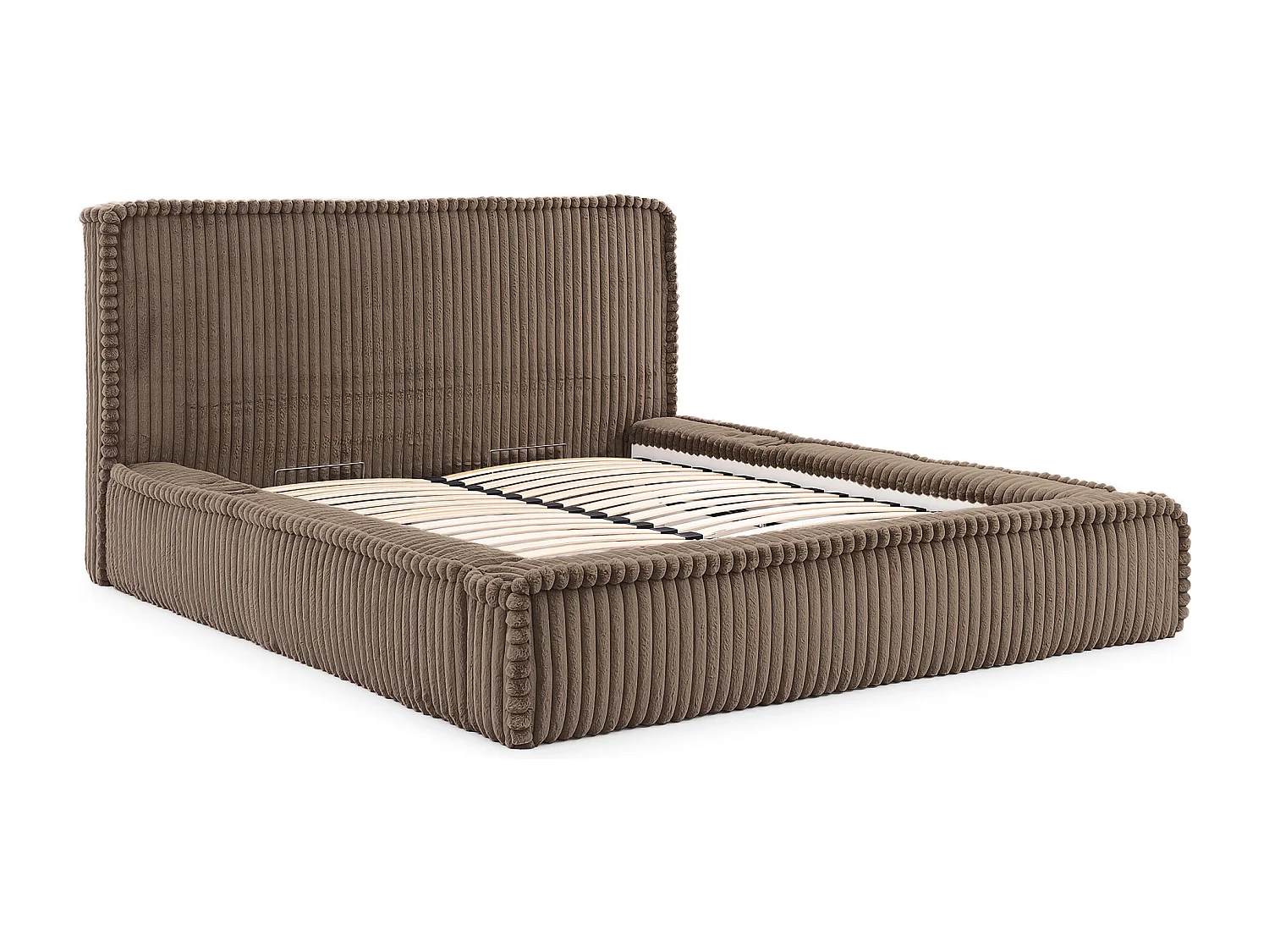 POLSTERBETT mit Bettkasten USB Torna 200x200 cm, Beige