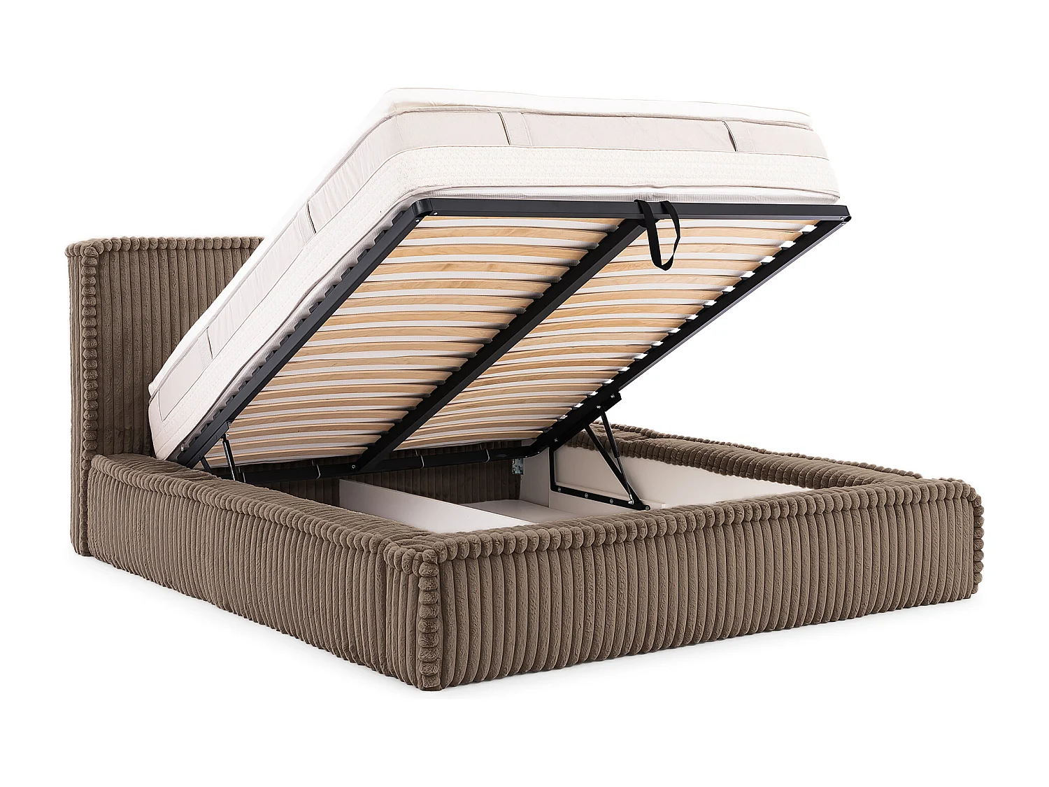 POLSTERBETT mit Bettkasten USB Torna 200x200 cm, Beige