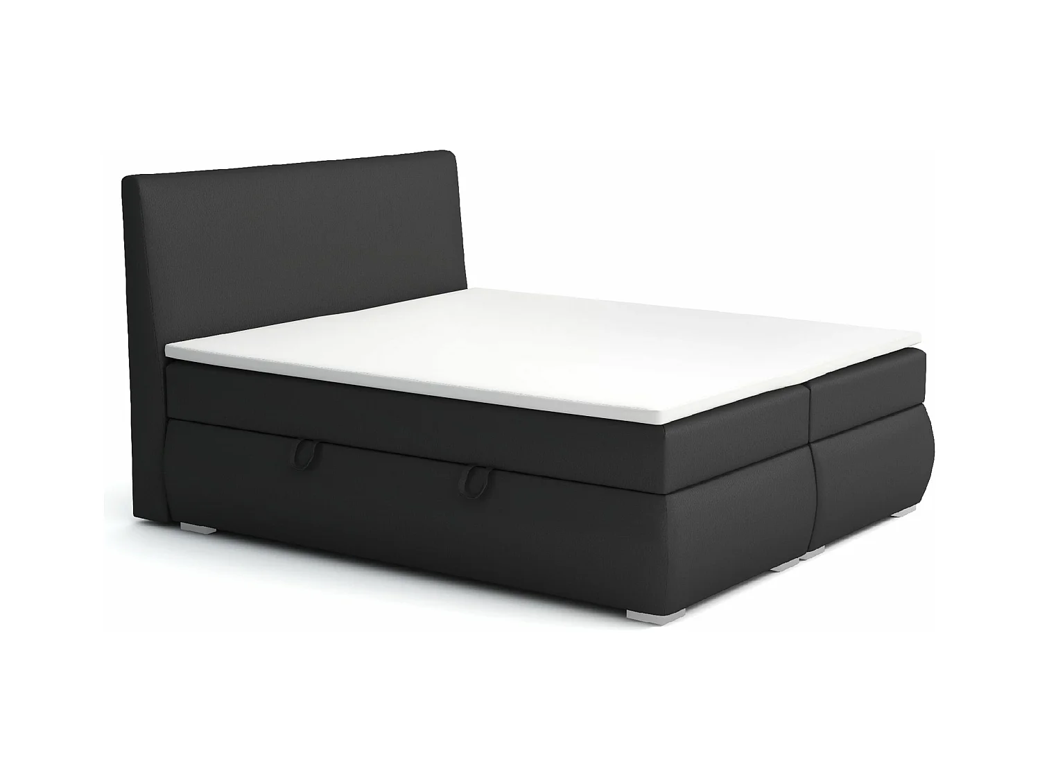 LIT BOXSPRING avec tiroirs de rangement Buffalo 180x200 cm, Soft 11 (Noir)