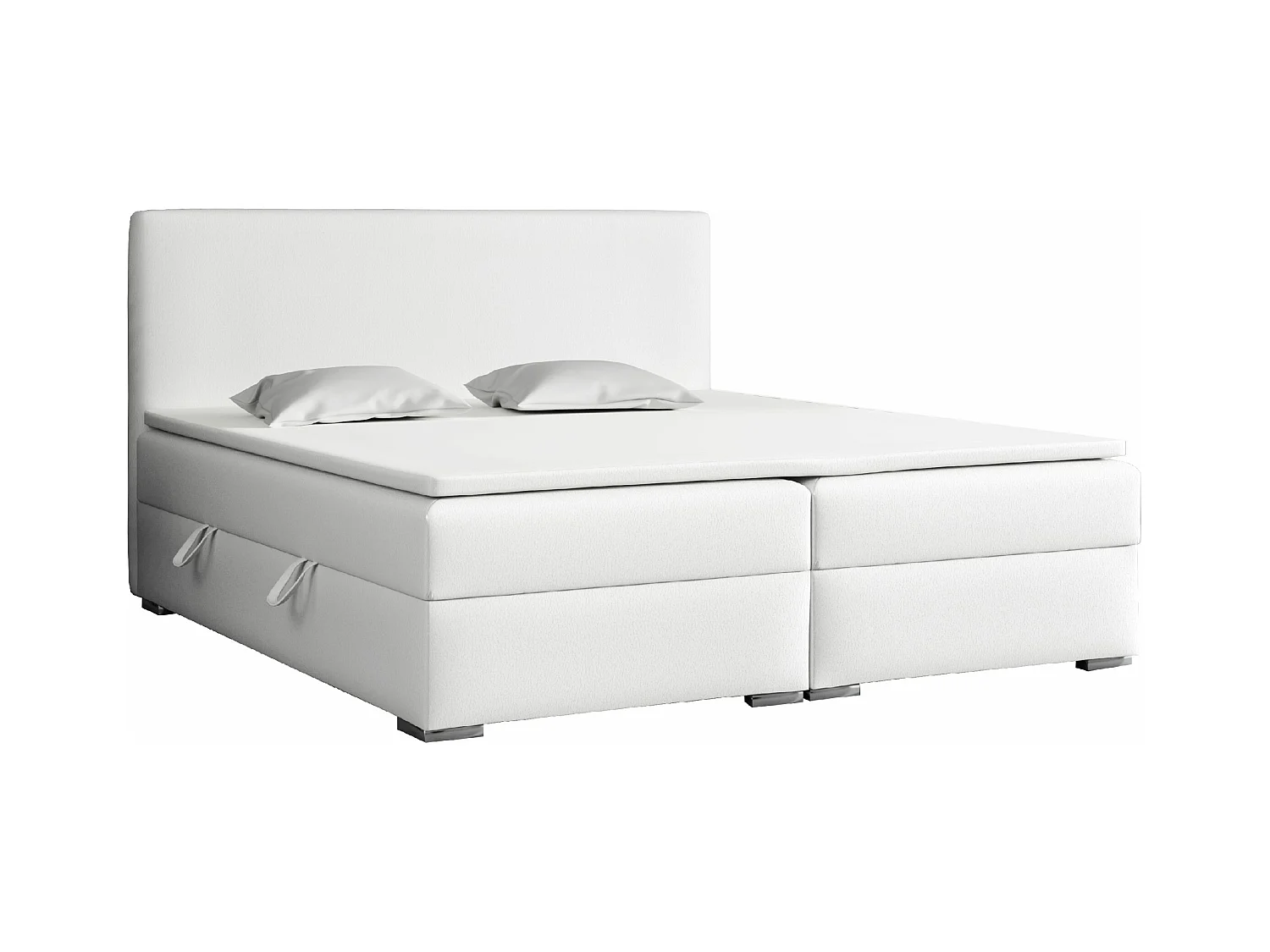 LIT BOXSPRING coffre de lit Laval 180x200 cm, Soft 17 (Blanc)