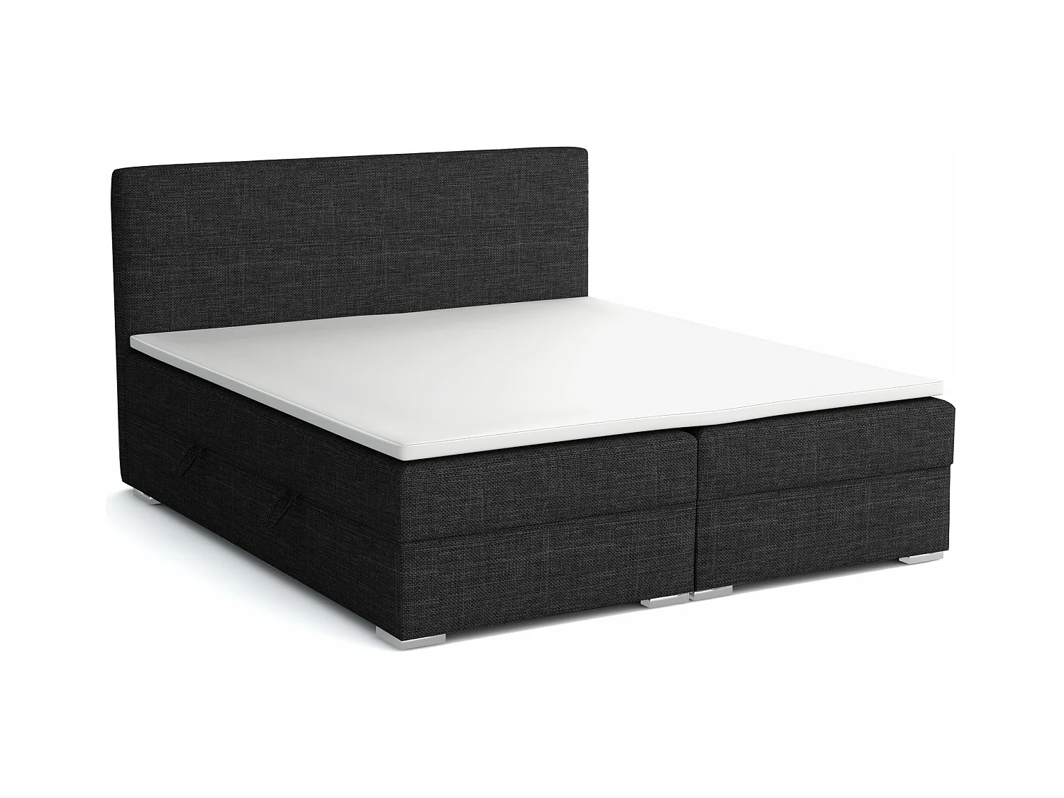 LIT BOXSPRING coffre de lit Laval 160x200 cm, Lux 23 (Noir)