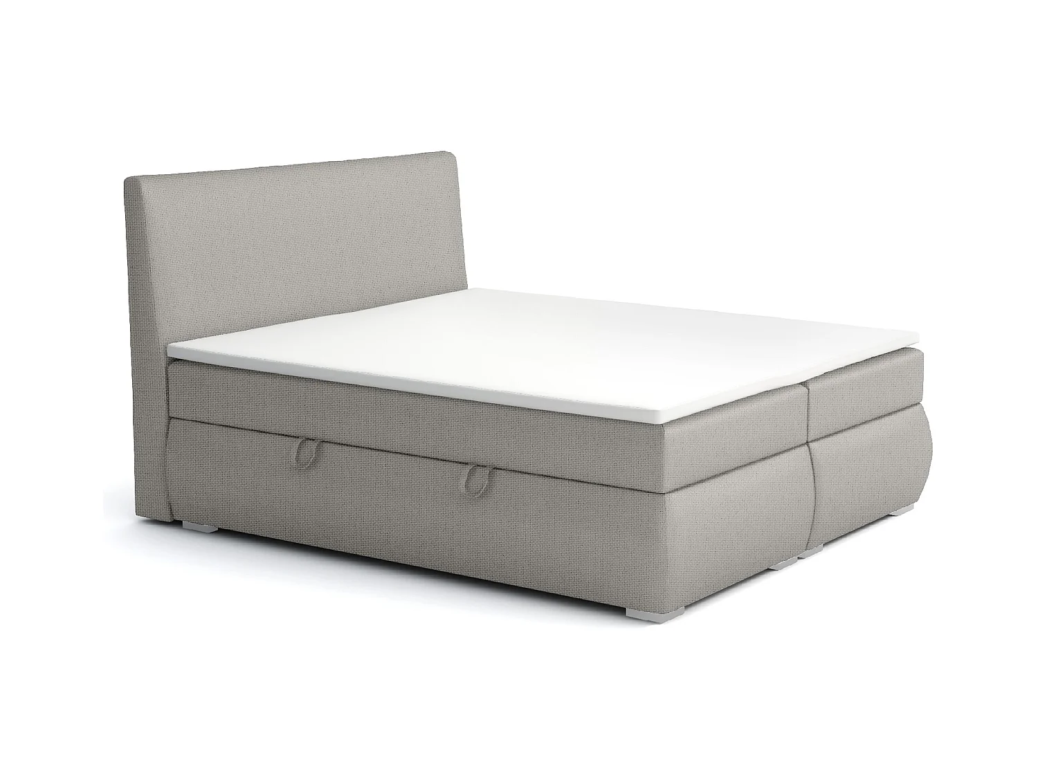 LIT BOXSPRING avec tiroirs de rangement Buffalo 160x200 cm, Lux 05 (Gris clair)
