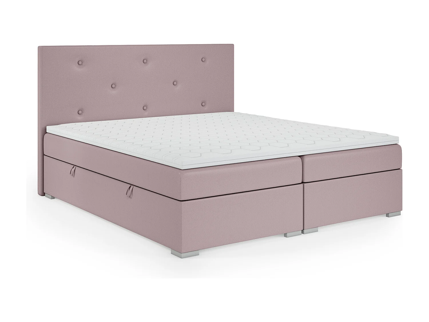 BOXSPRINGBETT mit Bettkästen Topper Atlanta 160x200 cm, Jasmine 62 (Violett)
