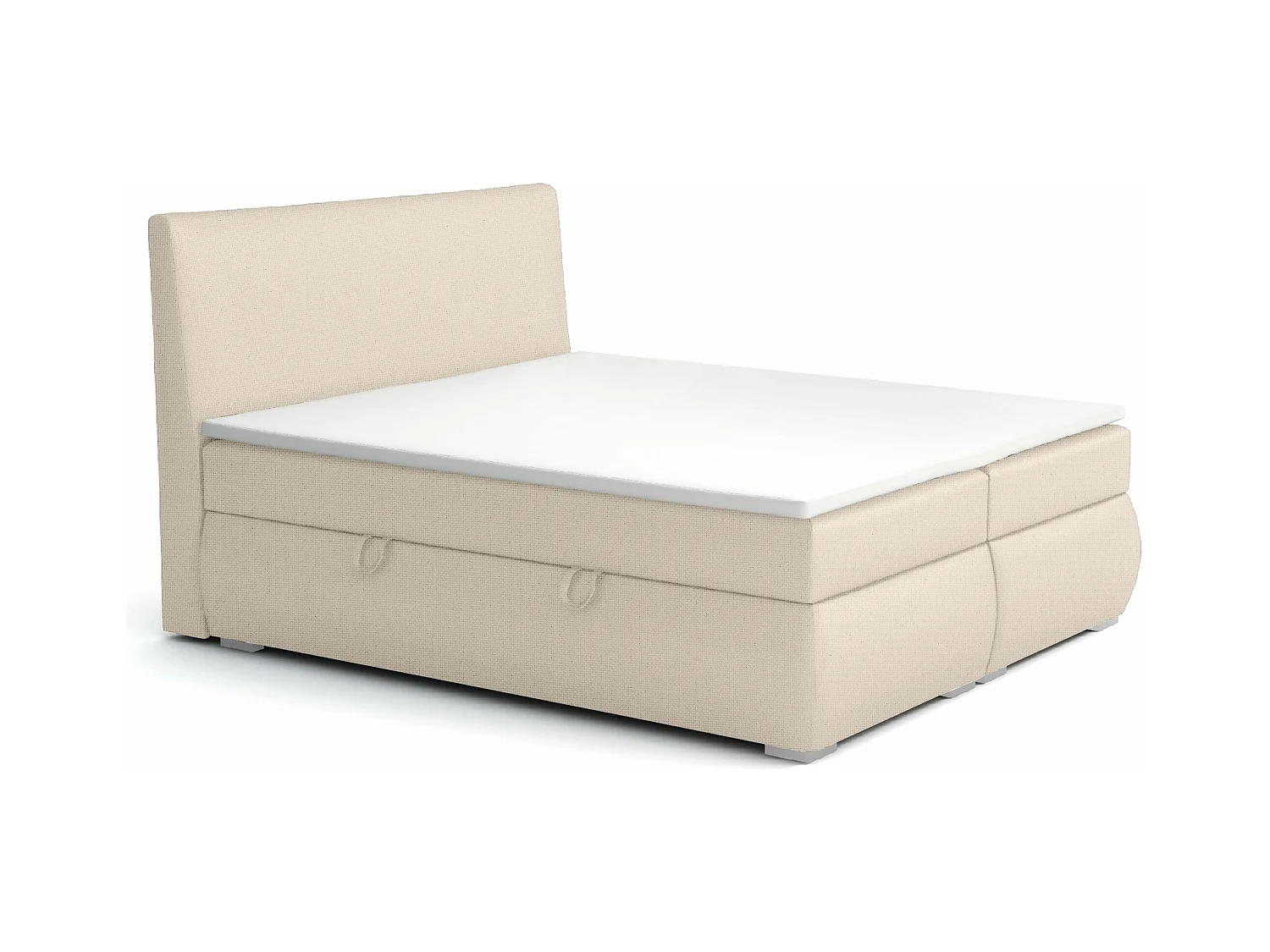 LIT BOXSPRING avec tiroirs de rangement Buffalo 180x200 cm, Lux 01 (Ivoire)