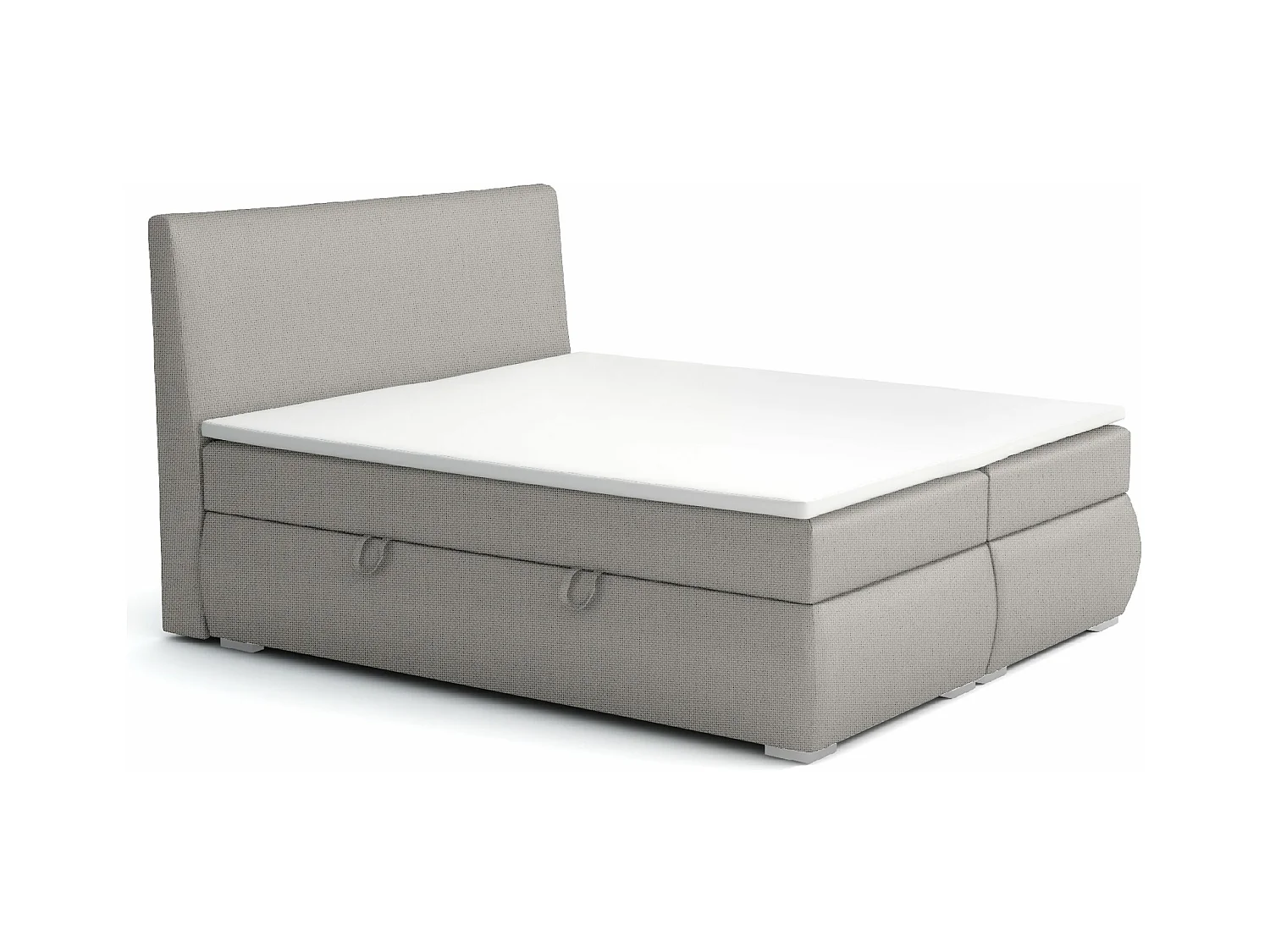 LIT BOXSPRING avec tiroirs de rangement Buffalo 200x200 cm, Lux 05 (Gris clair)
