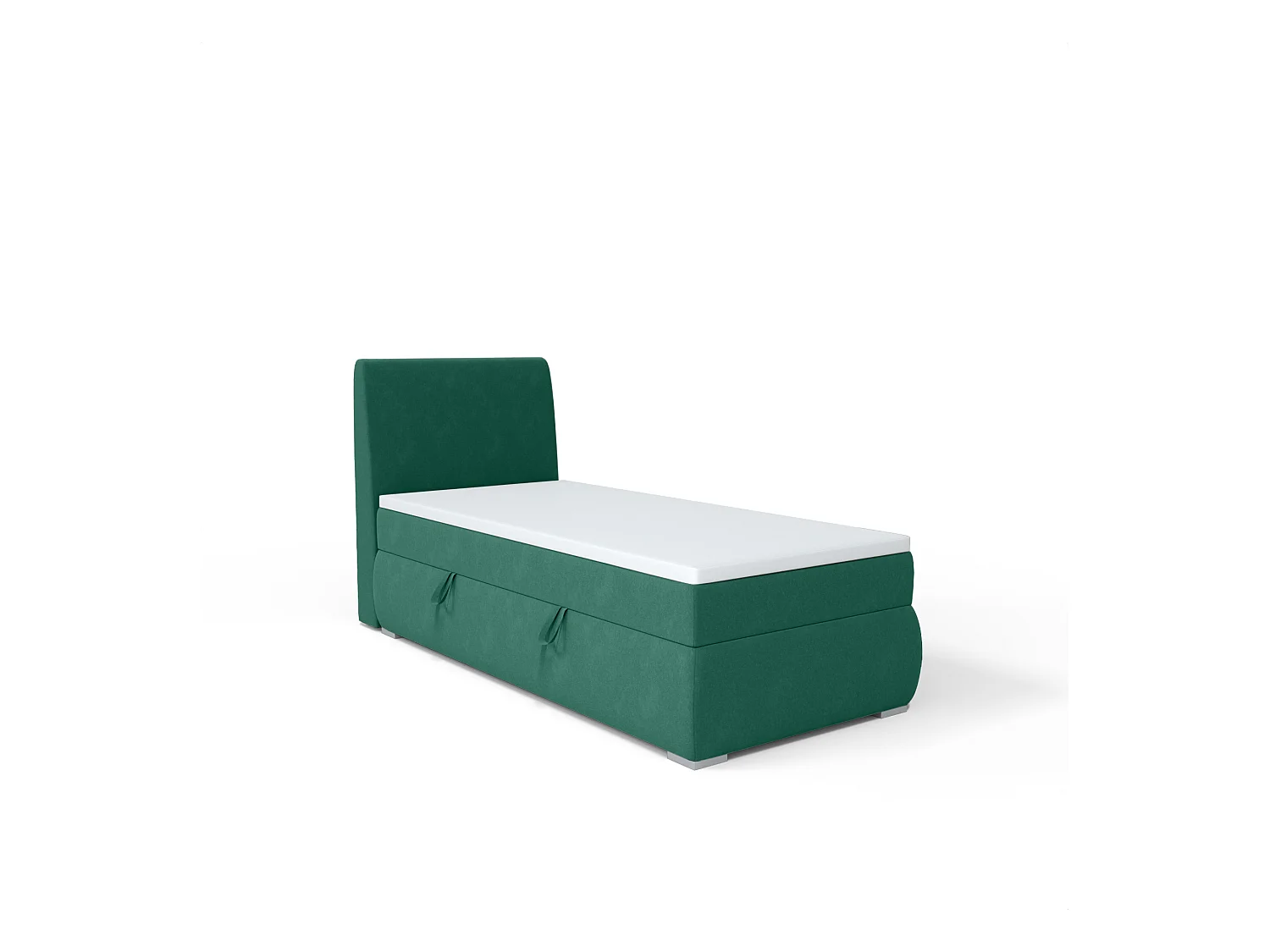 BOXSPRINGBETT mit Bettkasten Buffalo Mini Seite Links 100x200 cm, Fancy 36 (Grün)