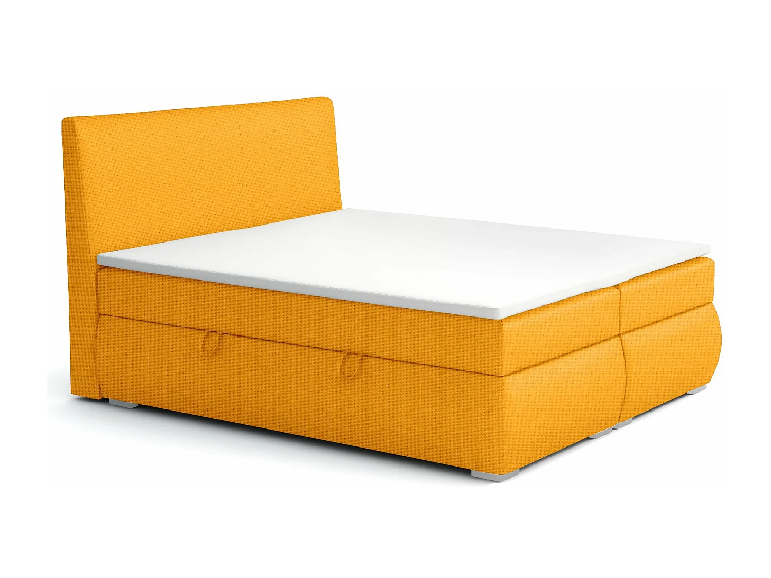 LIT BOXSPRING avec tiroirs de rangement Buffalo 140x200 cm, Fancy 48 (Jaune)