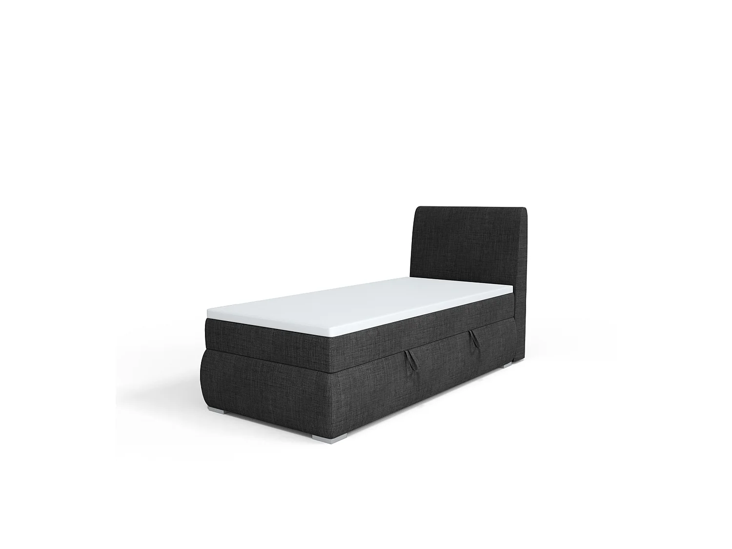BOXSPRINGBETT mit Bettkasten Buffalo Mini Seite Rechts 100x200 cm, Lux 23 (Schwarz)