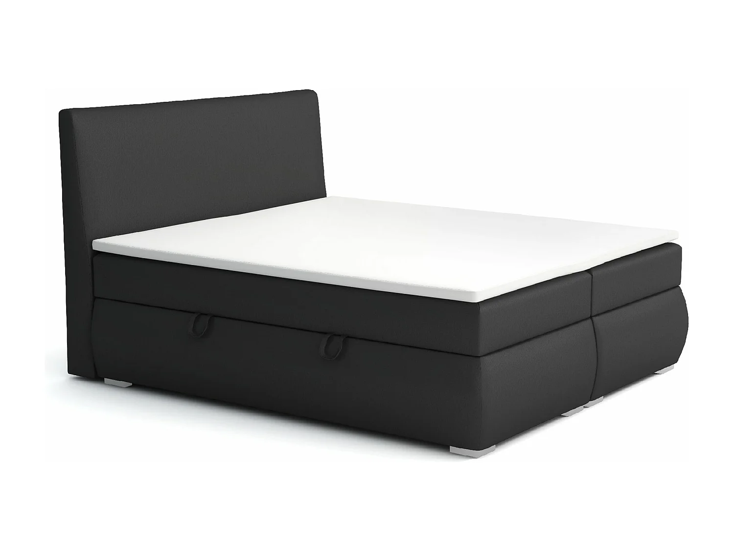 LIT BOXSPRING avec tiroirs de rangement Buffalo 140x200 cm, Soft 11 (Noir)