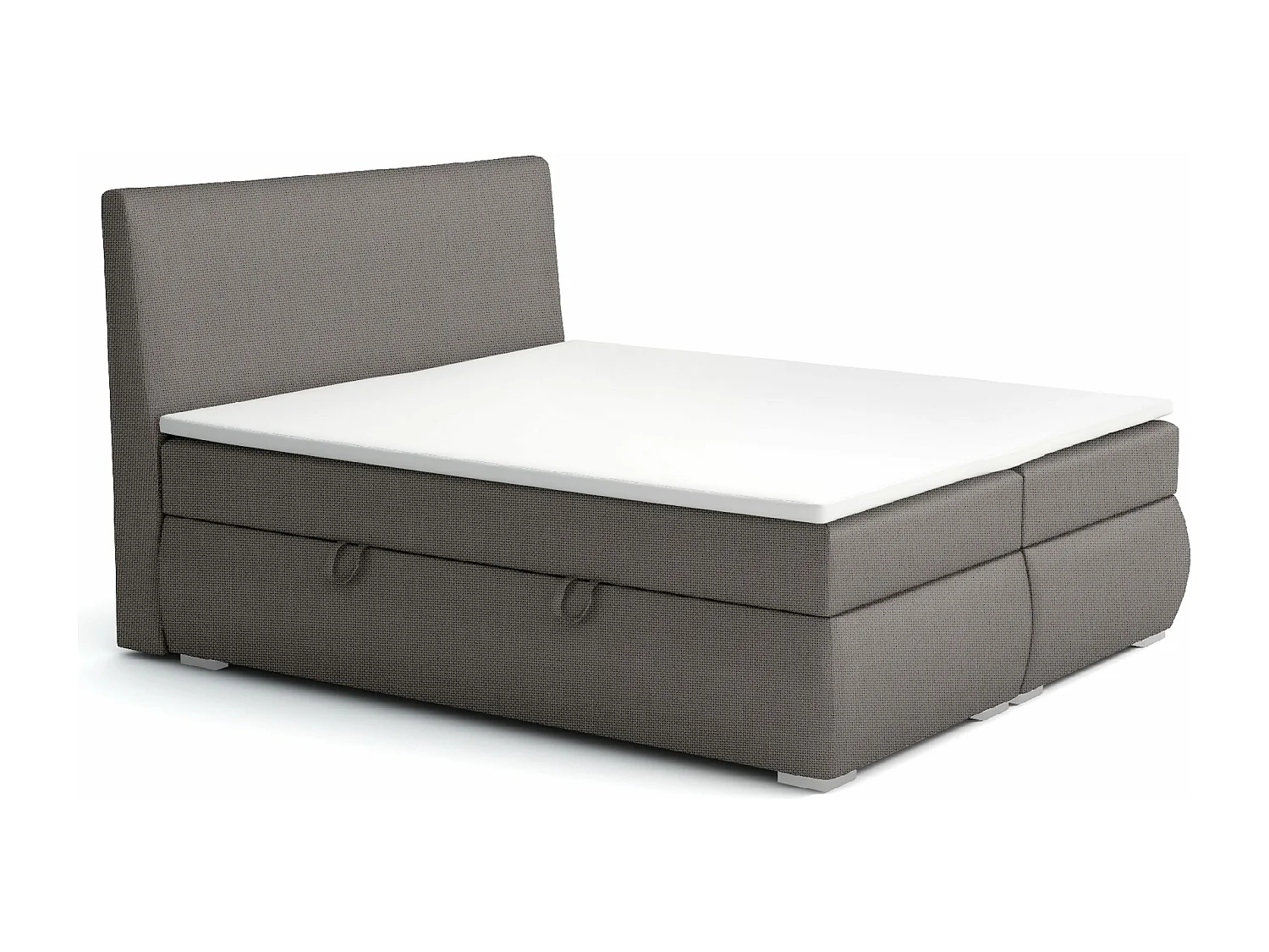 LIT BOXSPRING avec tiroirs de rangement Buffalo 200x200 cm, Lux 06 (Gris)