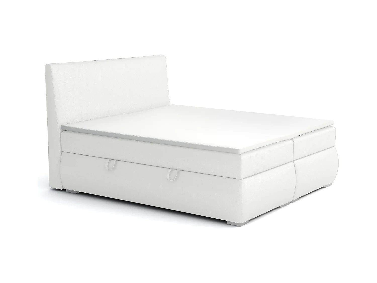 LIT BOXSPRING avec tiroirs de rangement Buffalo 140x200 cm, Soft 17 (Blanc)