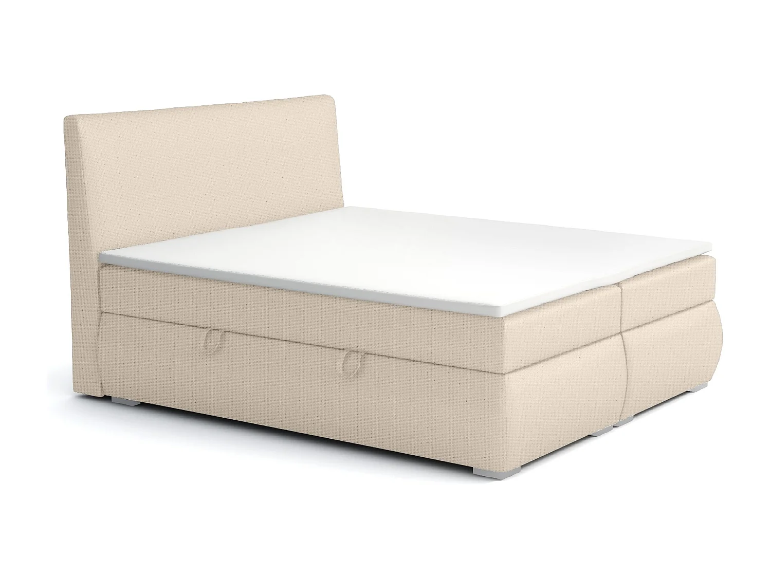 BOXSPRINGBETT mit Bettkästen Buffalo 160x200 cm, Lux 01 (Elfenbein)