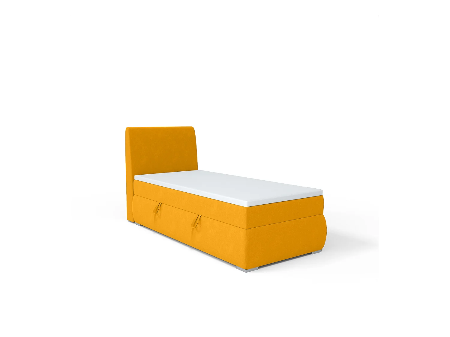 BOXSPRINGBETT mit Bettkasten Buffalo Mini Seite Links 100x200 cm, Fancy 48 (Gelb)