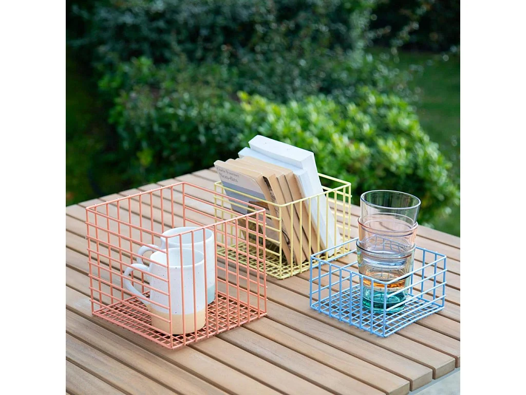 Habitat - Lot de 3 paniers de rangement en métal - Multicolore - Amara