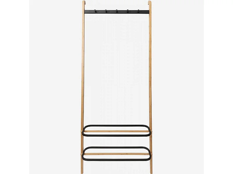 Habitat - Porte-manteau en bambou - 160 cm - Naturel et noir - Barnabe