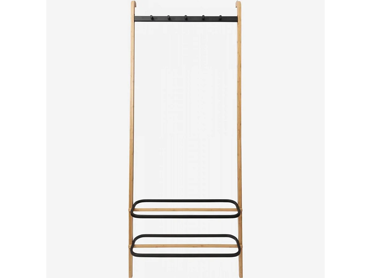Habitat - Porte-manteau en bambou - 160 cm - Naturel et noir - Barnabe