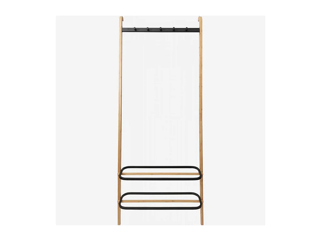 Habitat - Porte-manteau en bambou - 160 cm - Naturel et noir - Barnabe