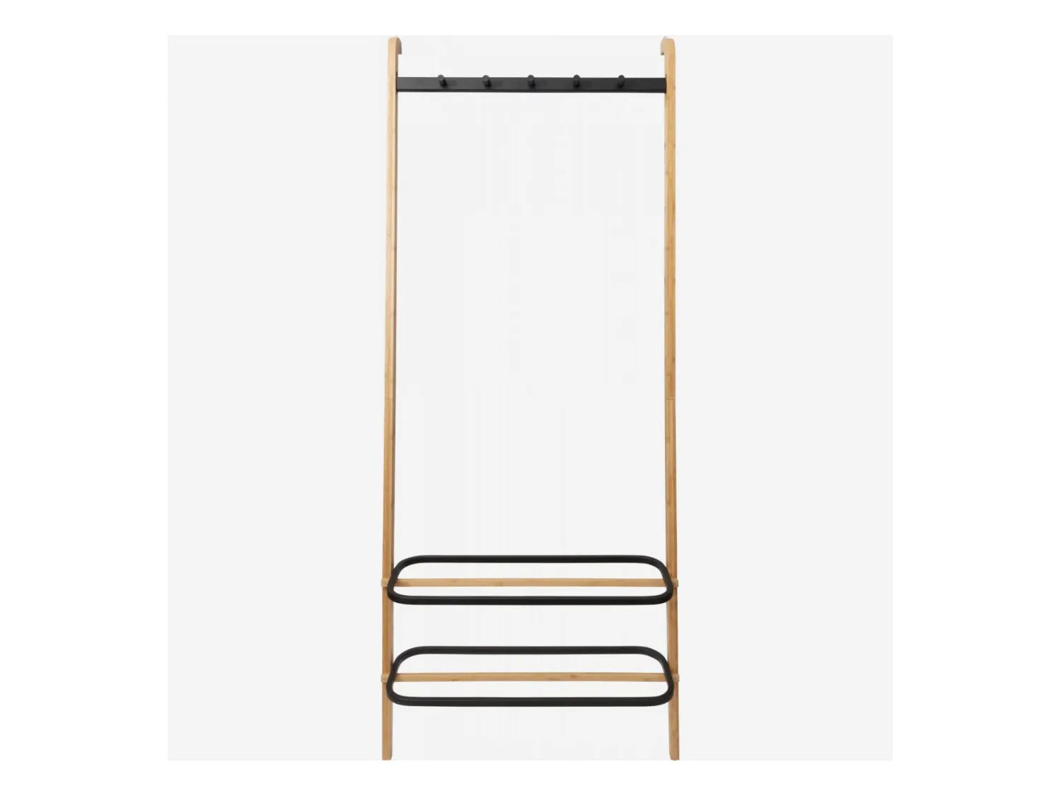 Habitat - Porte-manteau en bambou - 160 cm - Naturel et noir - Barnabe