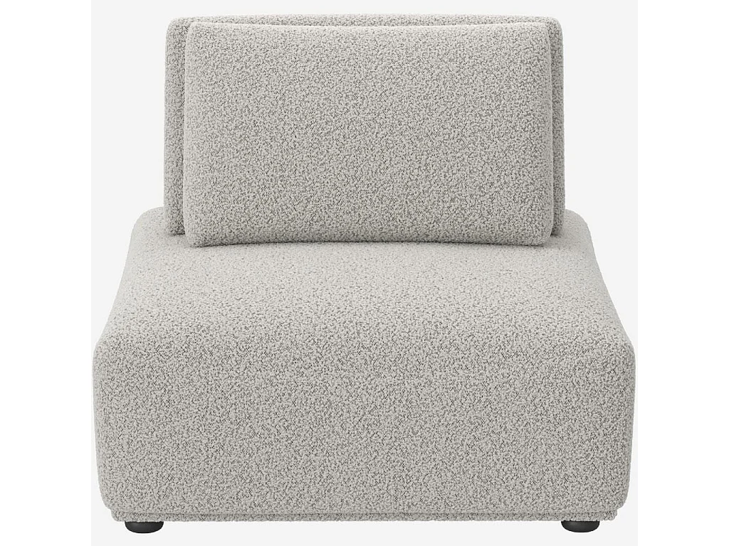 Habitat - Chauffeuse en tissu bouclette avec dossier avance-recule - Gris perle - Rudolf