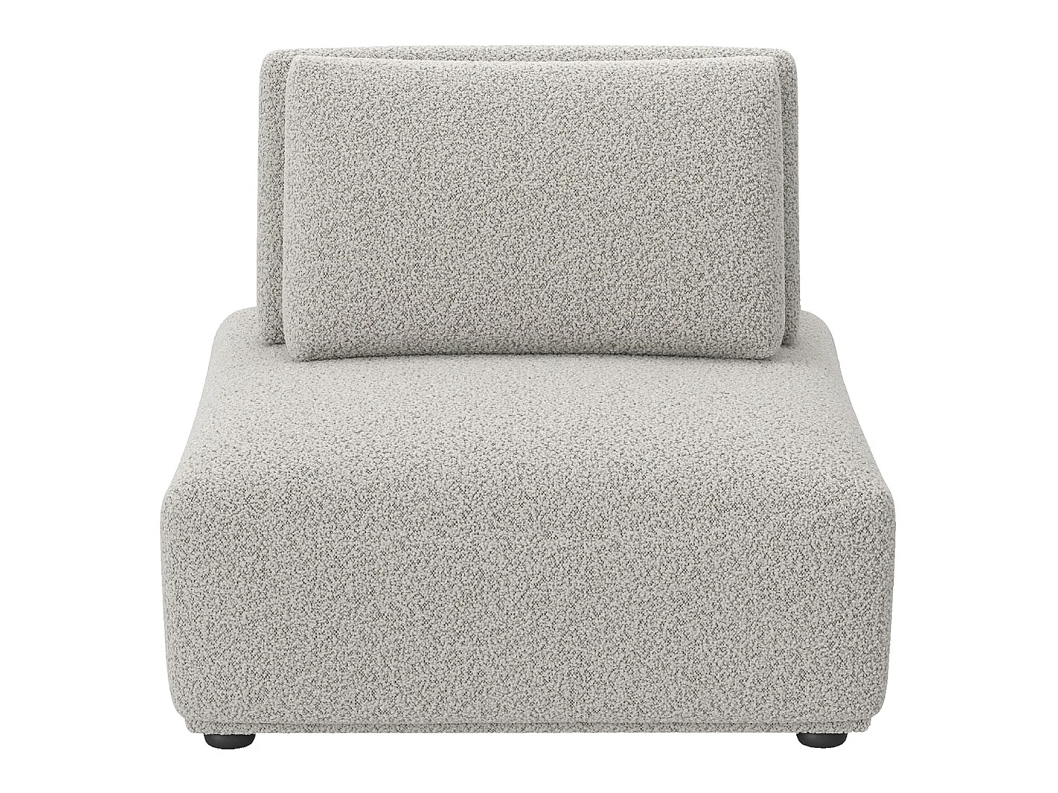 Habitat - Chauffeuse en tissu bouclette avec dossier avance-recule - Gris perle - Rudolf