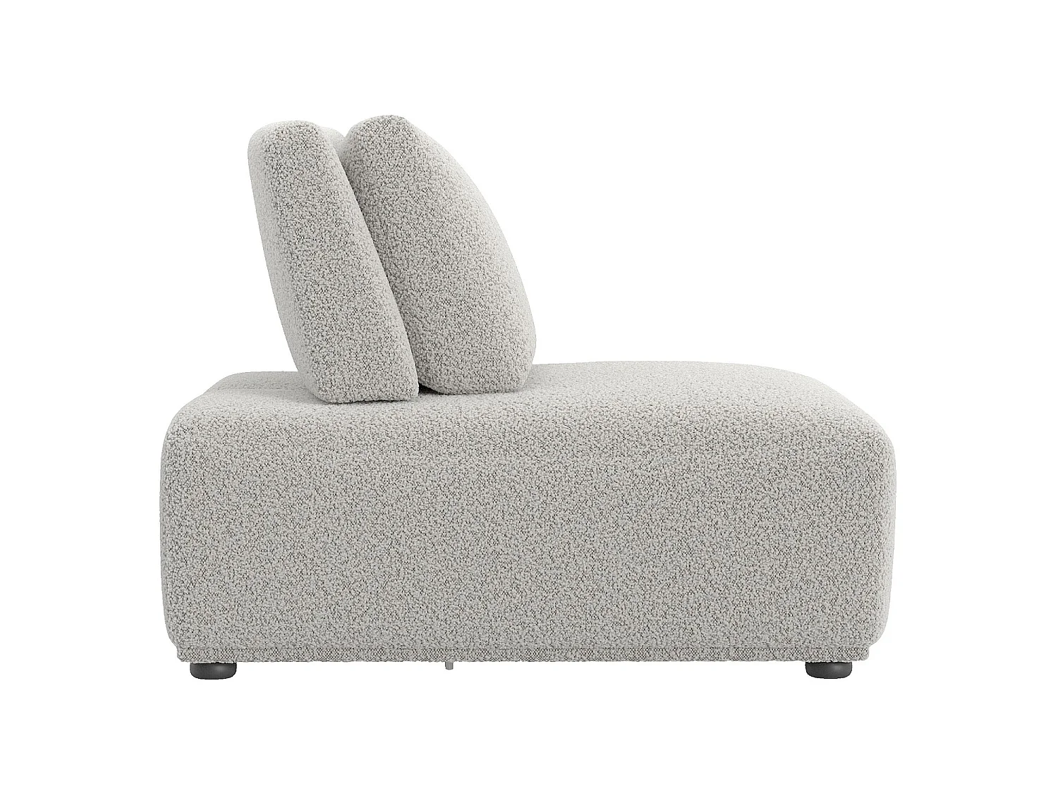 Habitat - Chauffeuse en tissu bouclette avec dossier avance-recule - Gris perle - Rudolf