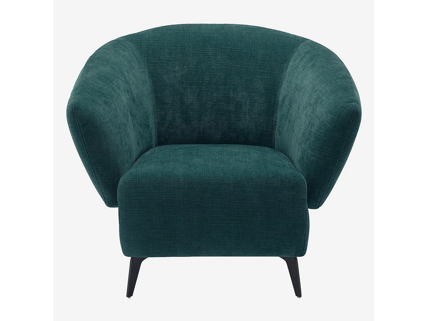 Fauteuil en tissu et métal noir - Bleu canard - Design by Nicole Aptel