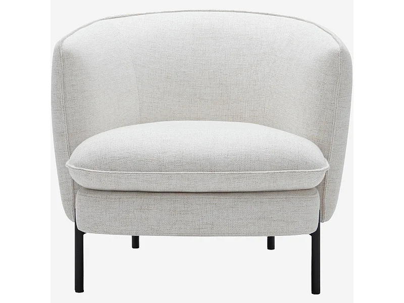 Habitat - Fauteuil en tissu et métal - Ivoire et noir - Jusan