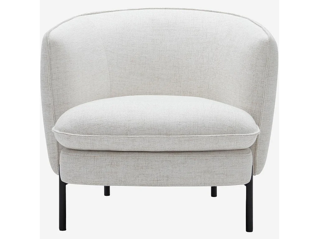 Habitat - Fauteuil en tissu et métal - Ivoire et noir - Jusan